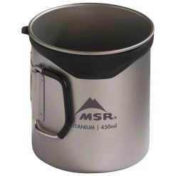 MSR Titan Cup 450ml -Camp Life Shop 13847 msr titan titanium cup 450ml handles closed revised
