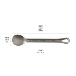 MSR Titan Long Spoon -Camp Life Shop 13850 titanium long spoon annotatedcopy