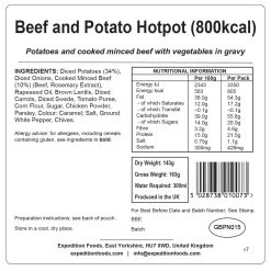 Expedition Foods Beef And Potato Hotpot (800kcal) 11 Expedition Foods Beef And Potato Hotpot (800kcal) -Camp Life Shop beef and potato hotpot 800kcal v7 label