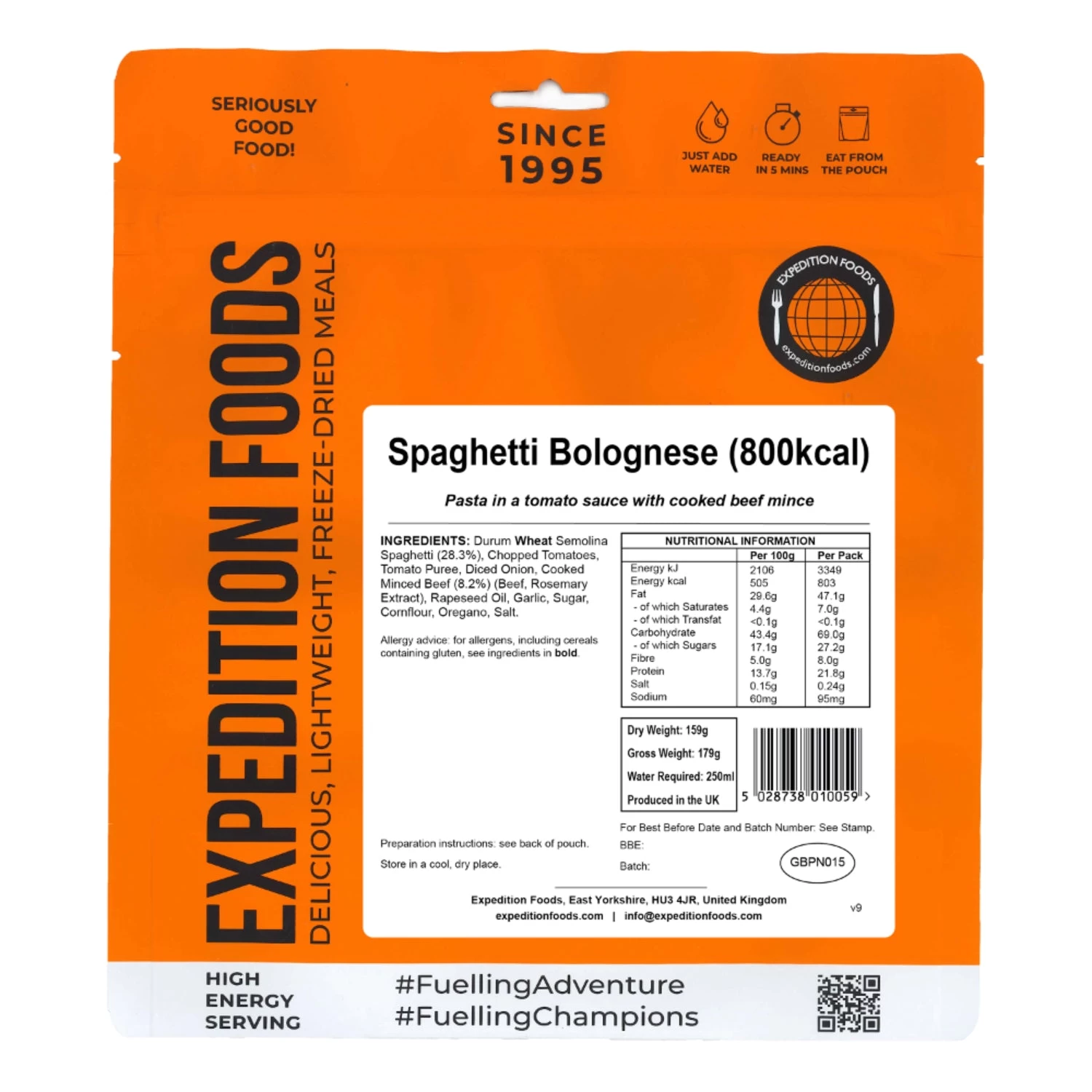 Expedition Foods Spaghetti Bolognese (800kcal) 4 Expedition Foods Spaghetti Bolognese (800kcal) - Image 2